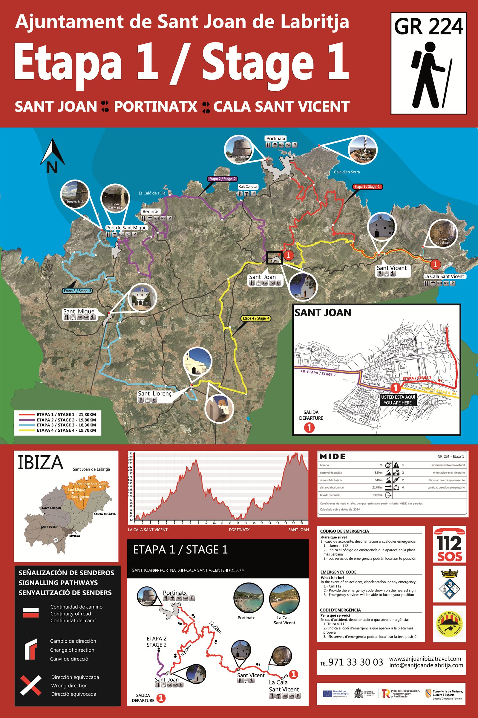 Etapa 1 GR 224 Sant Joan Portinatx Cala Sant Vicent